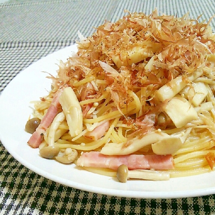3種のきのこのバター醤油パスタ